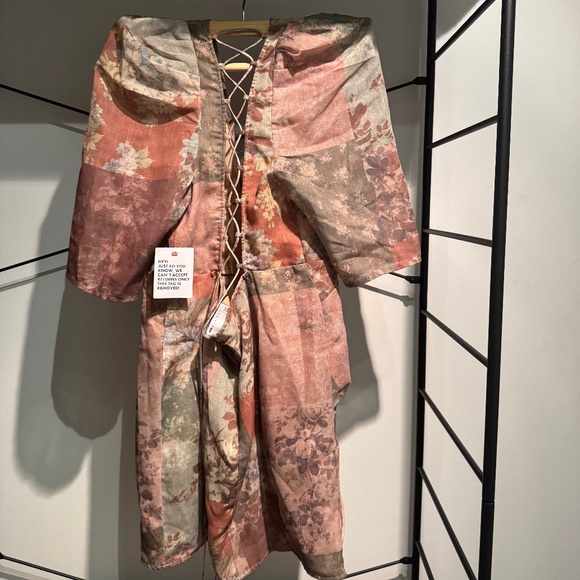 Wrap skirt mini dress with ruched bust & puff sleeves (Size 14 US) - ASOS DESIGN - Picture 4 of 5